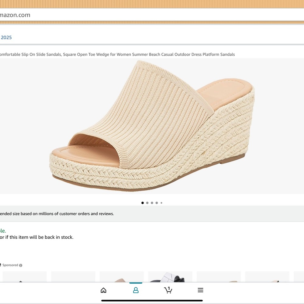 Women's Cream Wedge Sandals New with tags and box